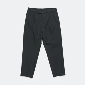 1 Pleat Travel Comfort Cloth Pants - Charcoal Grey