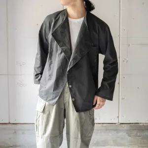 1980-90s France black color asymmetry chef jacket