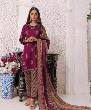 3 PC Unstitched Sussi Shirt & Trouser With Banarsi Dupatta