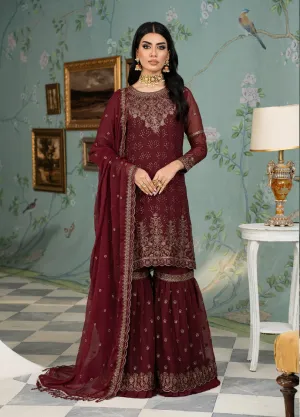 Afsanah by Zarif Embroidered Chiffon 3 Piece Unstitched Suit ZF24AF ZAF-12 RESHAM