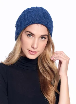 Alpaca Beanie Hat - Accordion - Azul