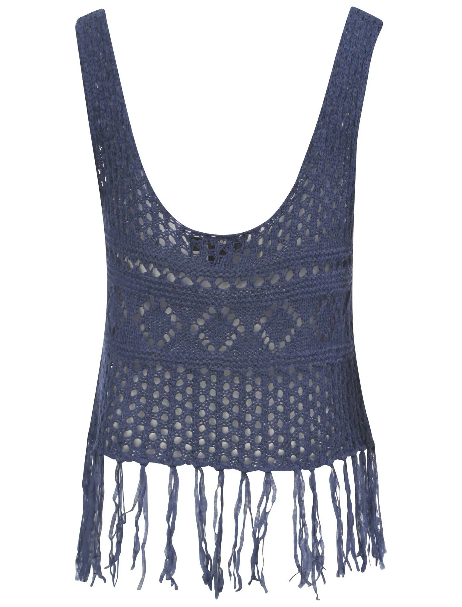 Amara Reya Sienna navy knitted vest