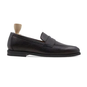 Barq - Men's Dark Brown Pebble Grain Leather Loafer