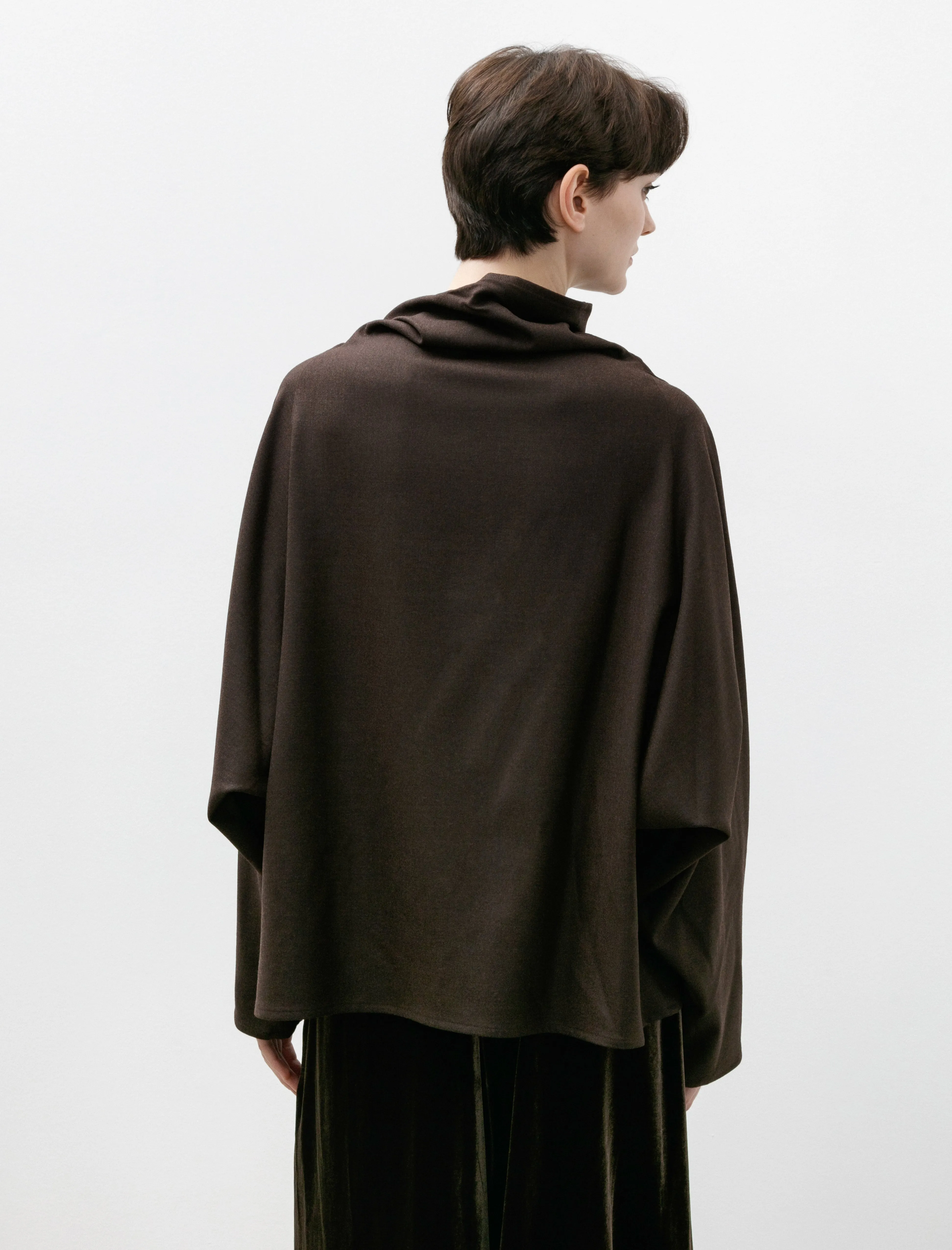 Batwing Oversized T-Neck Brown