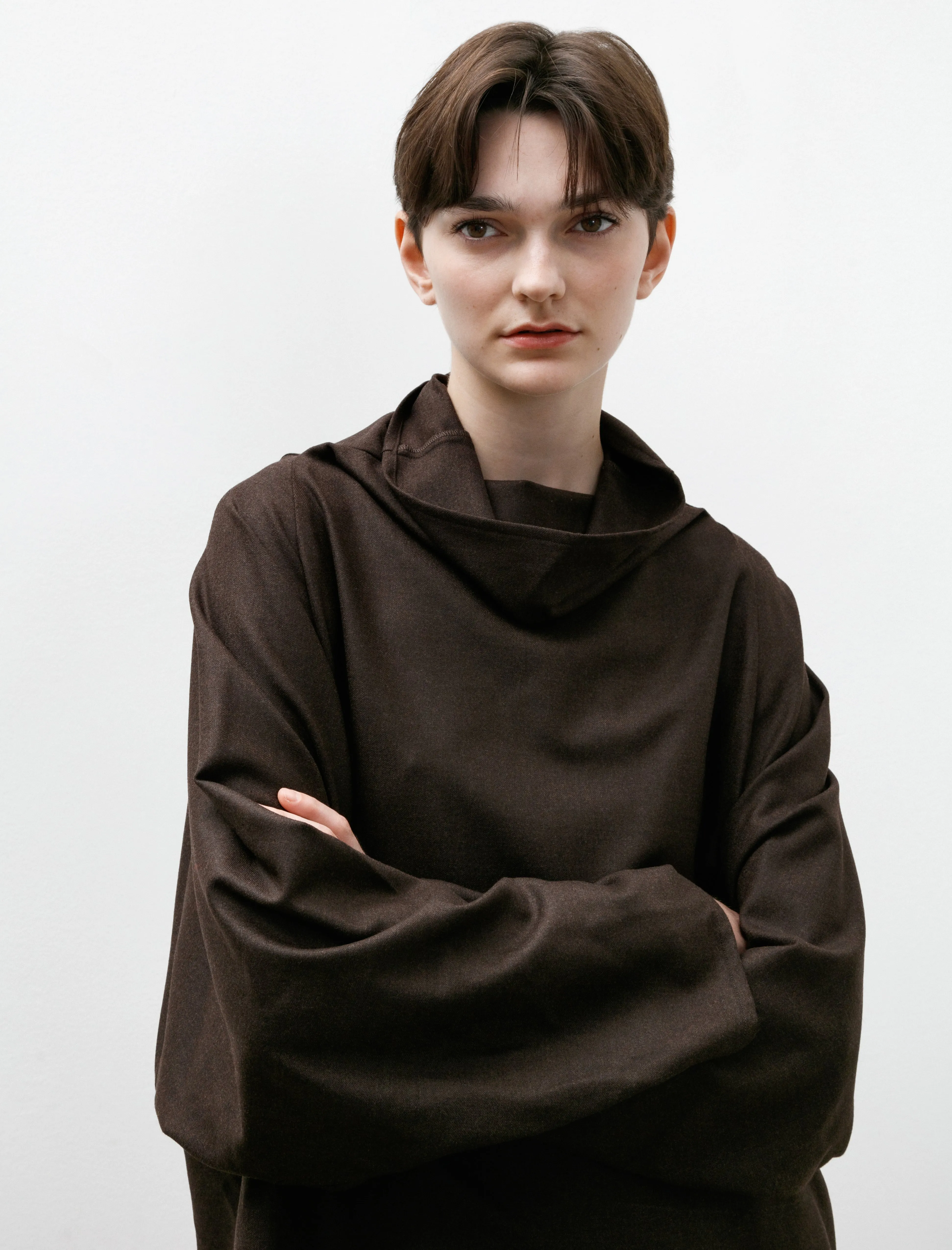 Batwing Oversized T-Neck Brown