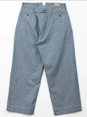 Belafonte Ragtime Clothing, Hiback Trouser, Blue Chambray