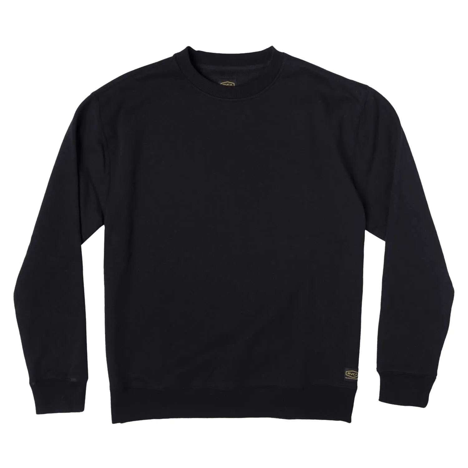 Black RVCA Day Shift Fleece Crewneck Jumper