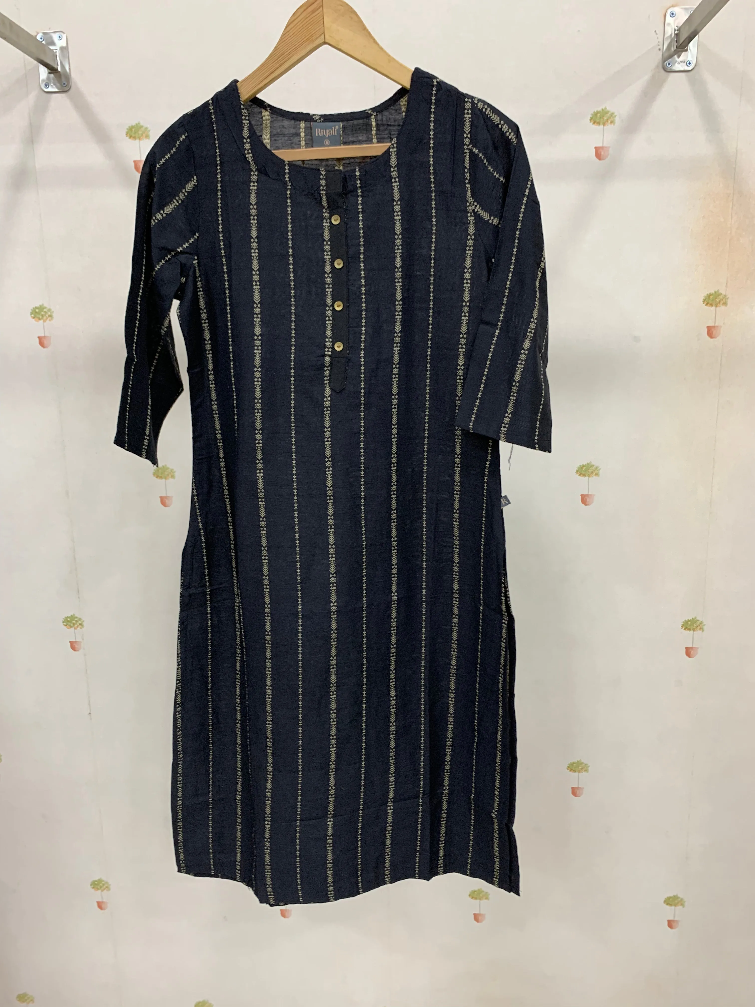 BLACK SILK KURTA