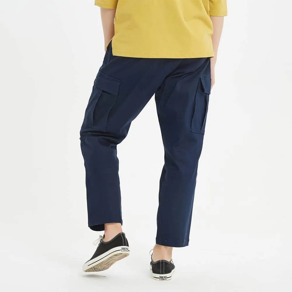 Boysnextdoor Wide Cargo Chino Pants in Navy