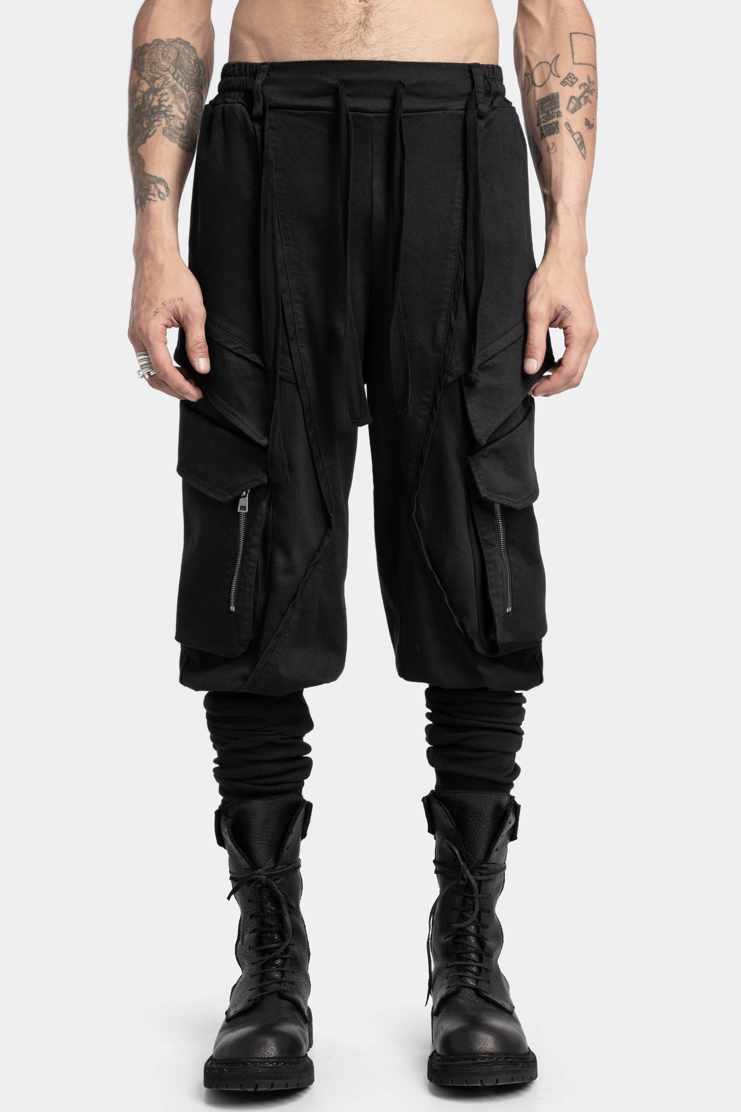 Cotton twill cargo trousers