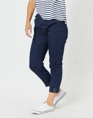 Isabella Cotton Pant - Navy