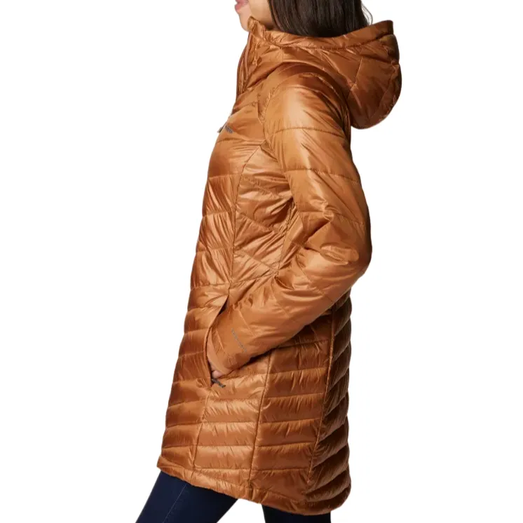 Joy Peak Mid Insulated Hooded Jacket Camel Brown