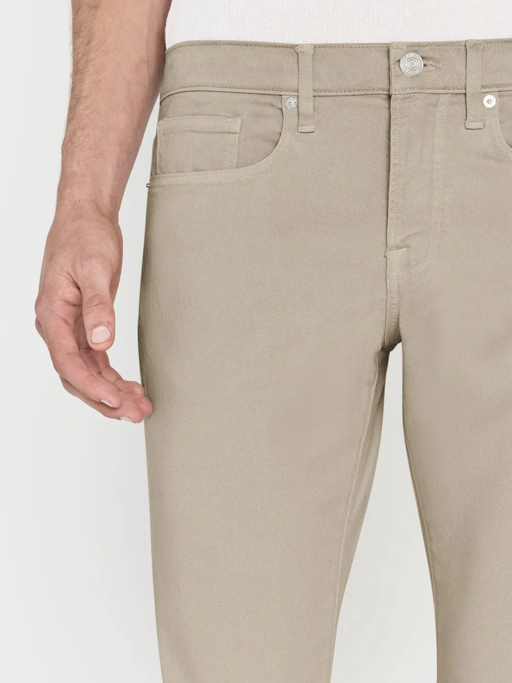 L'Homme Slim Brushed Twill -- Mineral Grey