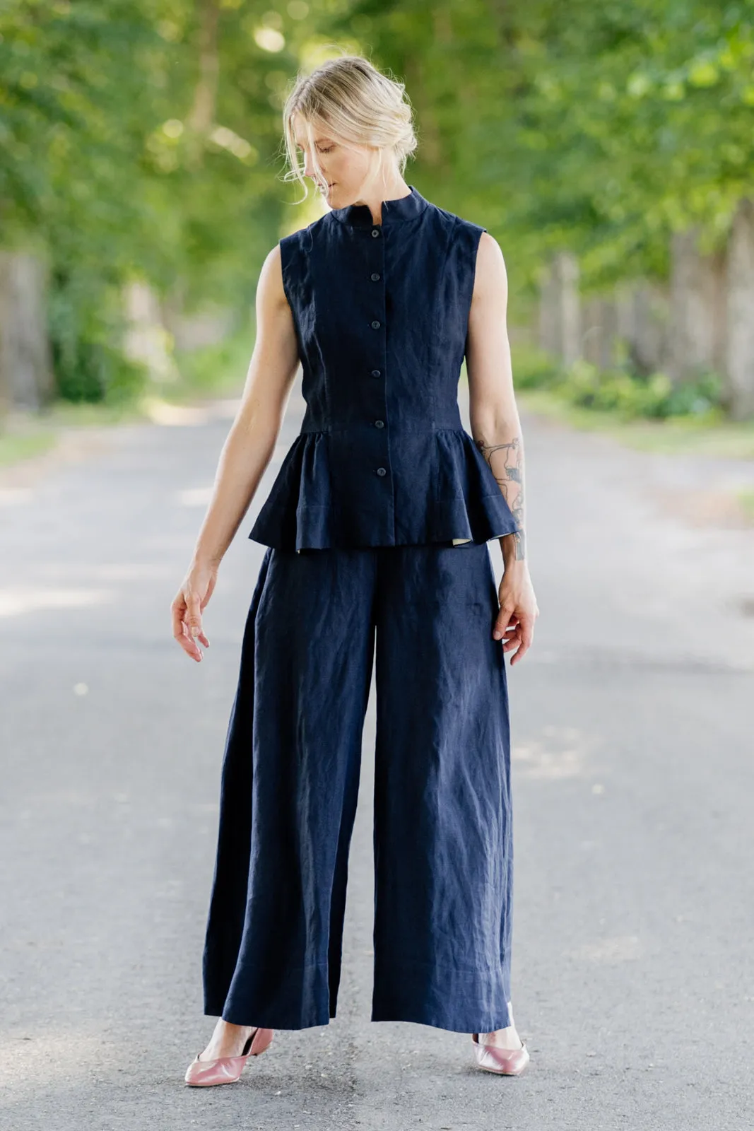 Maxi Catherine Trousers, Night Navy