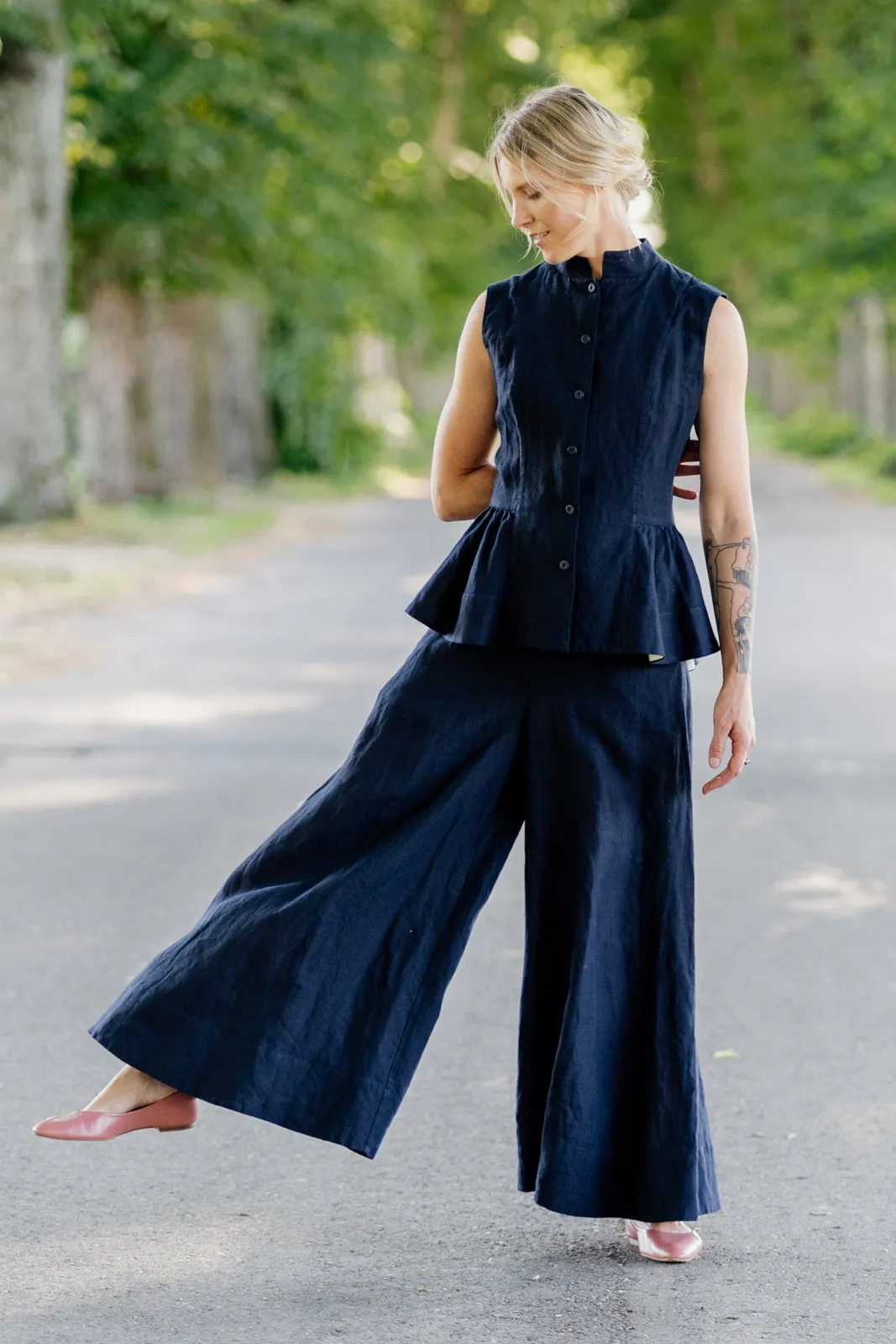 Maxi Catherine Trousers, Night Navy