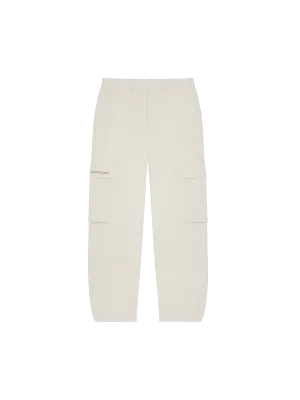 Mens Organic Cotton Linen Cargo Pants—limestone