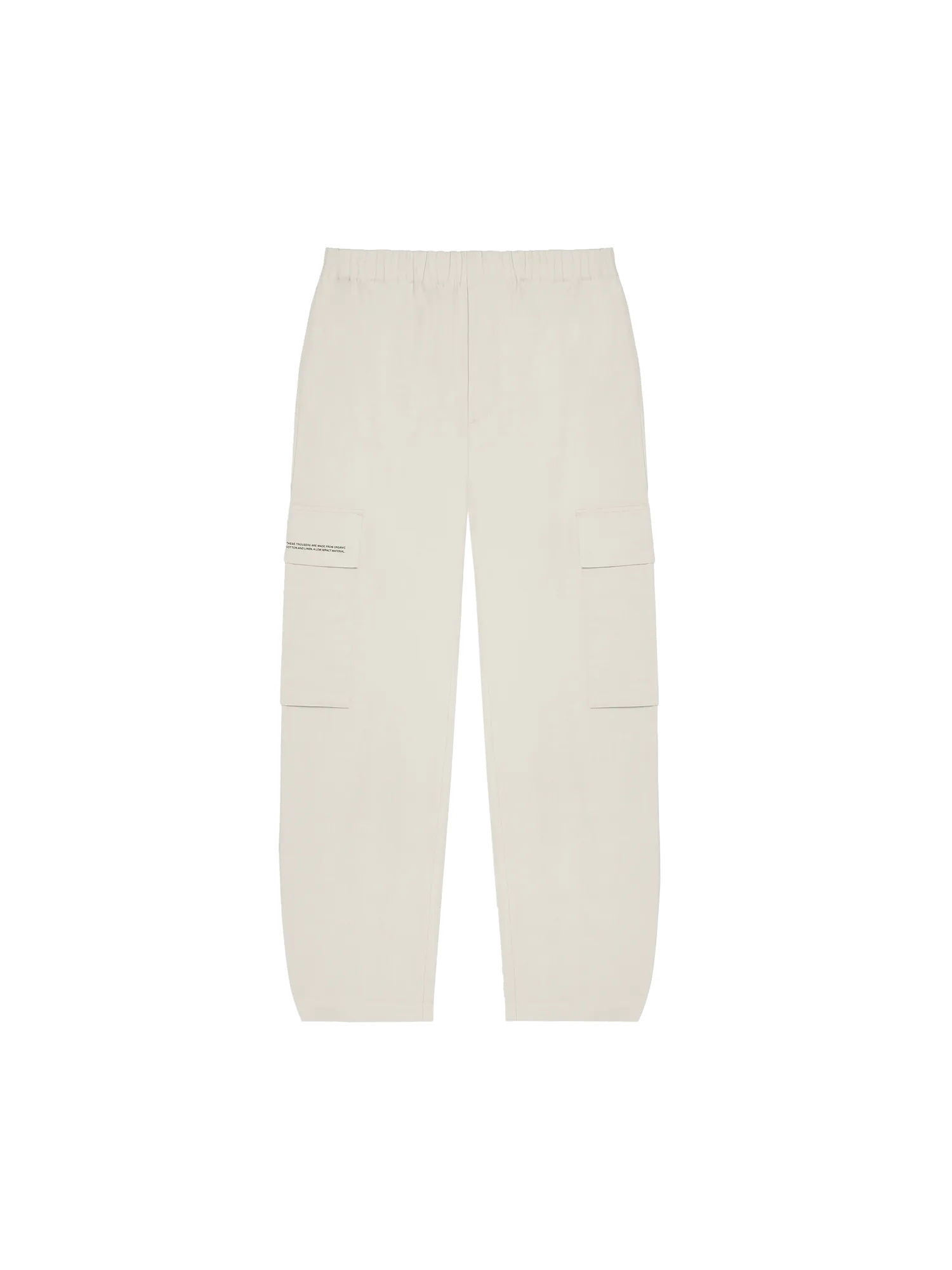 Mens Organic Cotton Linen Cargo Pants—limestone