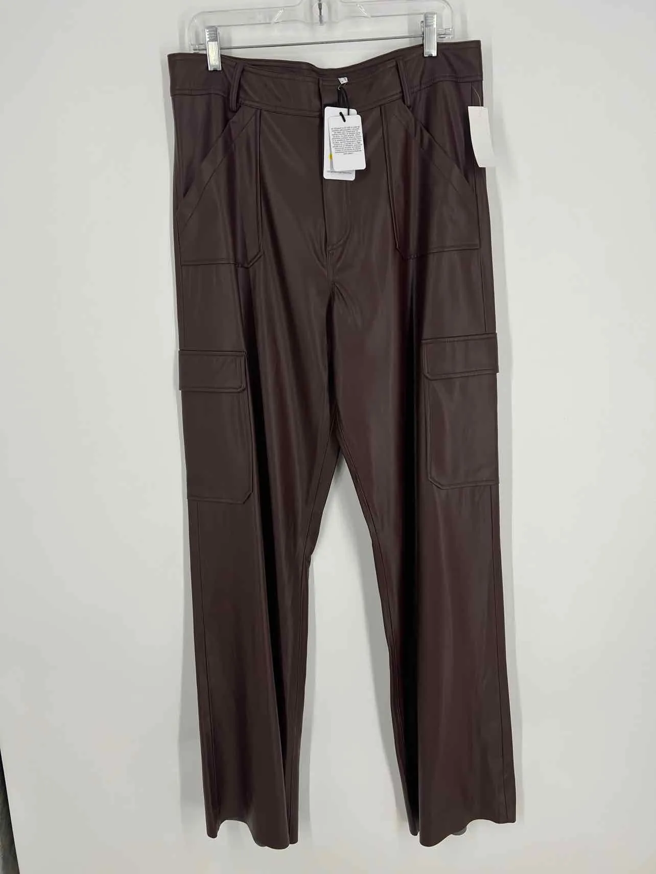 Oscar Size 14 Chocolate Faux Leather NEW Designer Pants