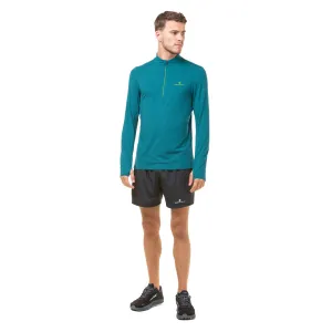 Ronhill | Men's Core Thermal 1/2 Zip - Deep Teal/Acid